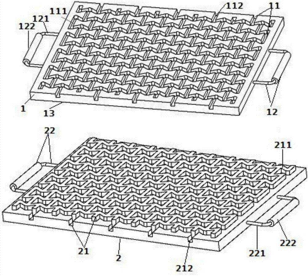 Negative poisson ratio textile composite material forming mold and method