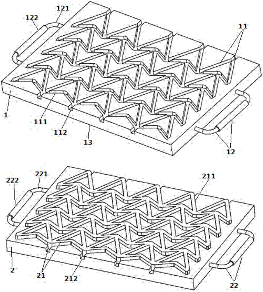 Negative poisson ratio textile composite material forming mold and method