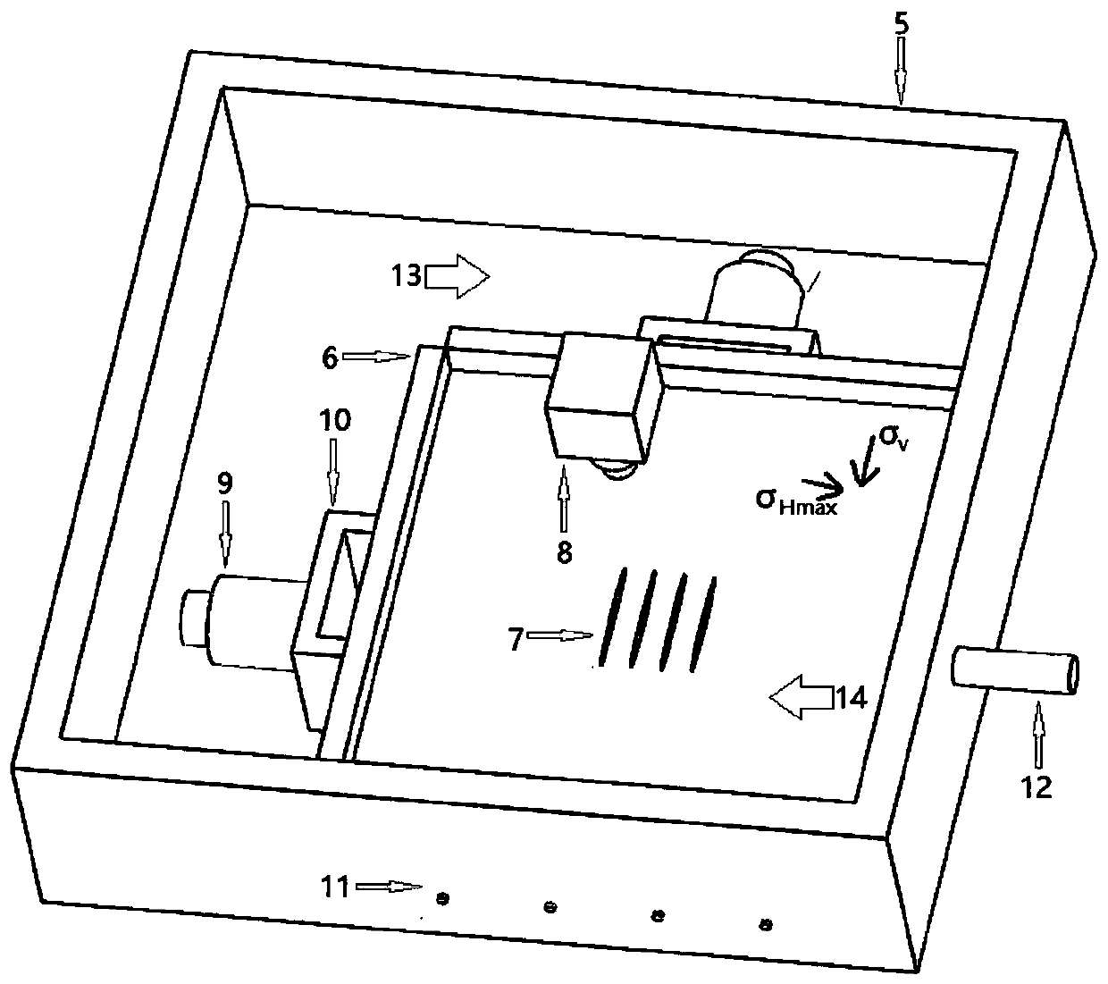 Visual physical experimental system and method for rock hydraulic fracturing plane problem