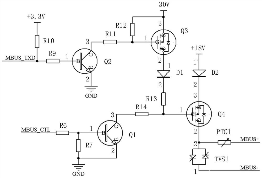 MBUS host communication circuit, method and device and medium therefor