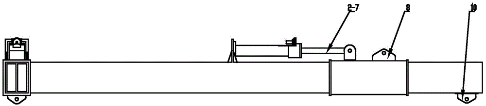 Balancing hanging beam used for blower fan single blade suspension setting