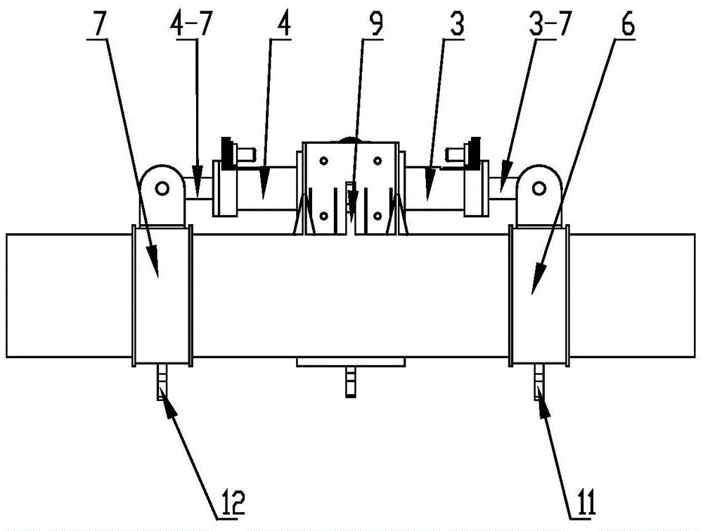 Balancing hanging beam used for blower fan single blade suspension setting