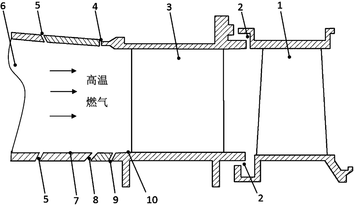 Slot cooling structure capable of improving cooling efficiency of end wall of fixed blade channel