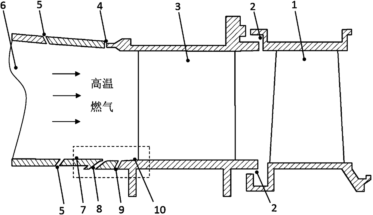 Slot cooling structure capable of improving cooling efficiency of end wall of fixed blade channel