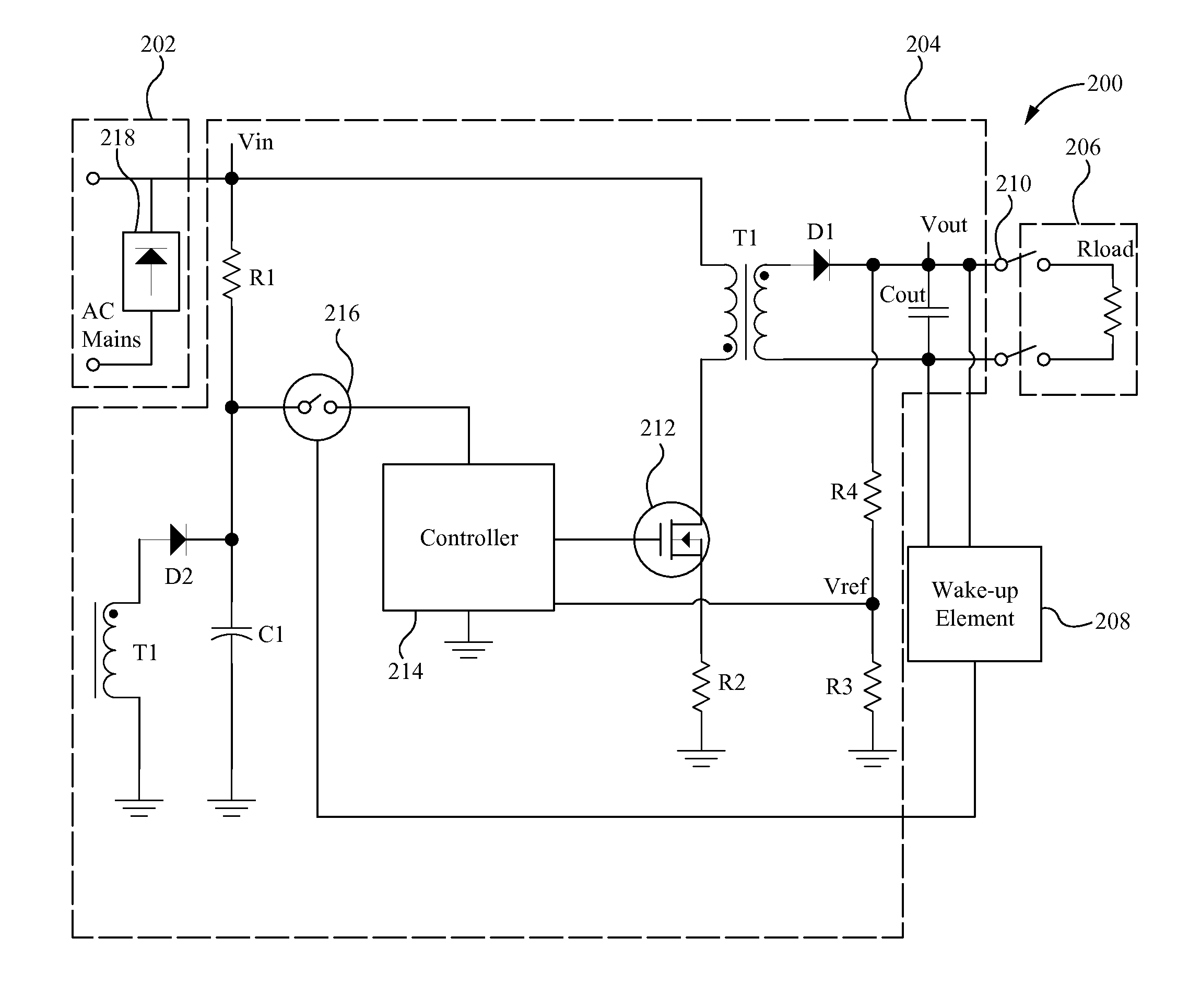 Power converters with quasi-zero power consumption