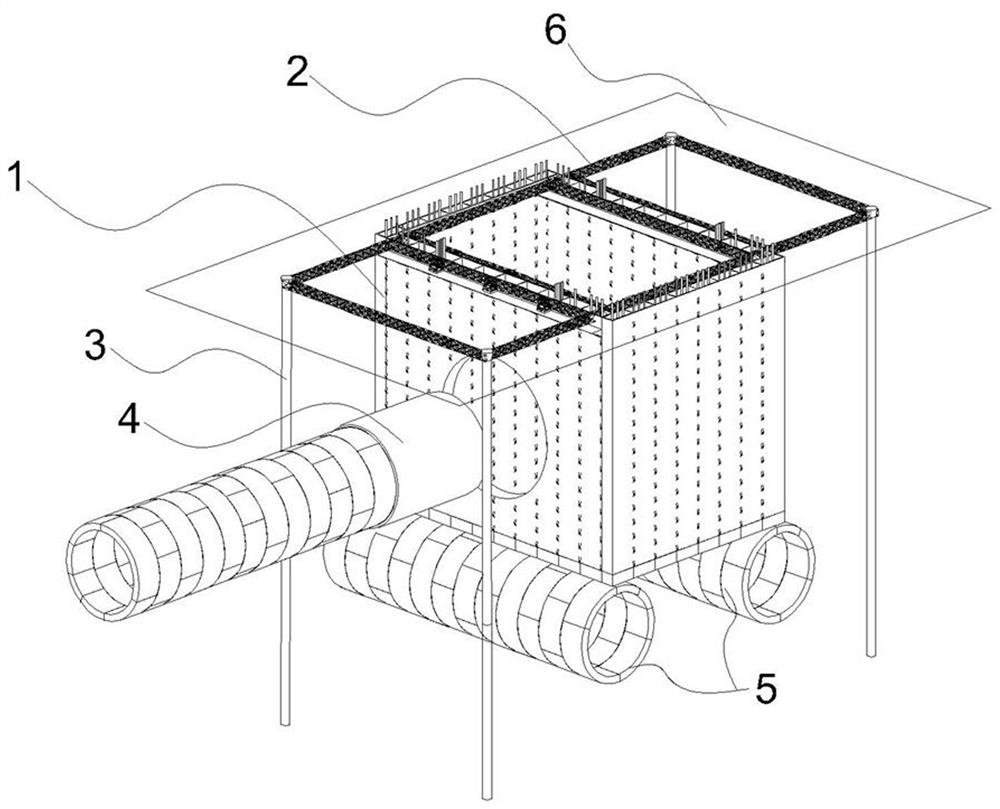 Construction structure and construction method for shield tunneling machine to penetrate through existing shield tunnel in close range