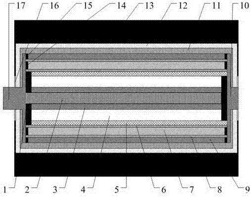 Direct collecting-photoelectric-thermoelectric combined isotope battery and manufacturing method