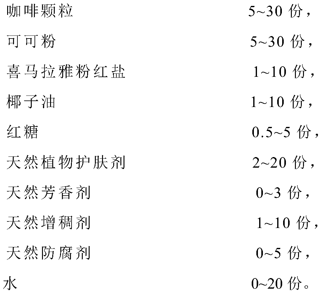 Pure natural bath composition with frosting effect, and preparation method for pure natural bath composition