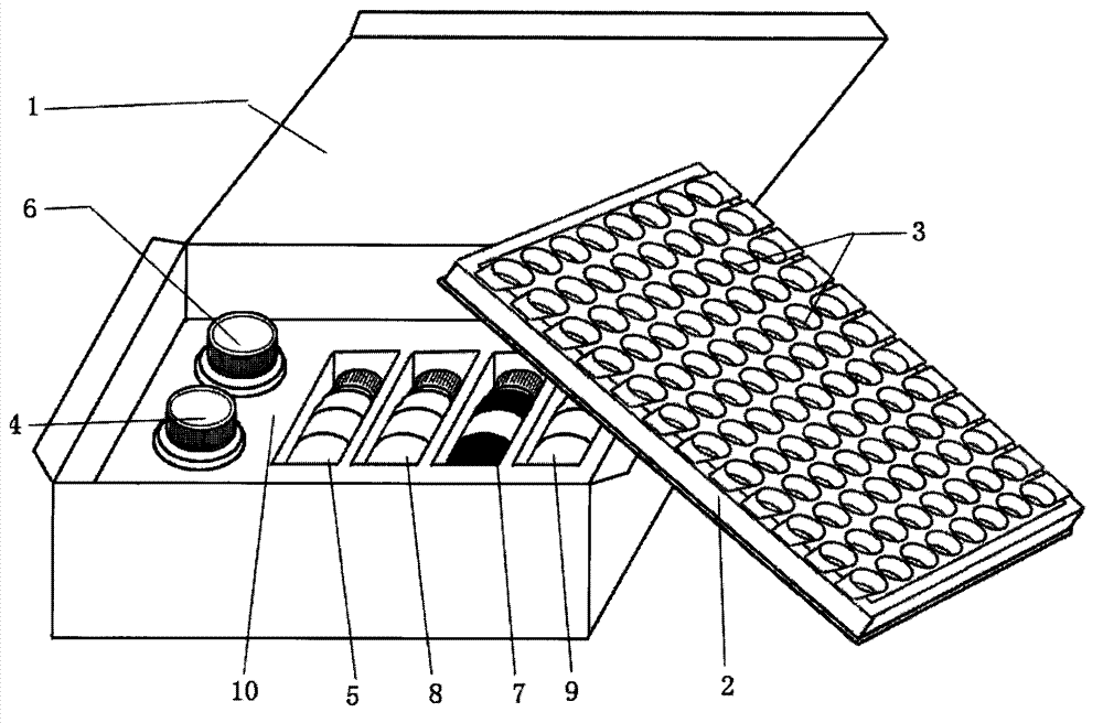 Secreting type IgA endomethal antibody detection kit and use method of secreting type IgA endomethal antibody detection kit