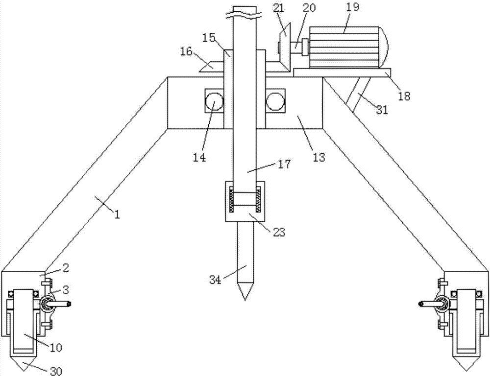 Construction engineering underwater drilling device easy to fix