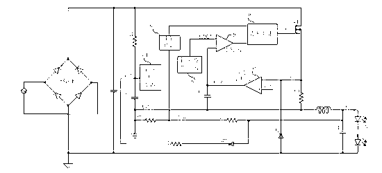 LED driving circuit capable of realizing complete-period sampling of inductive current