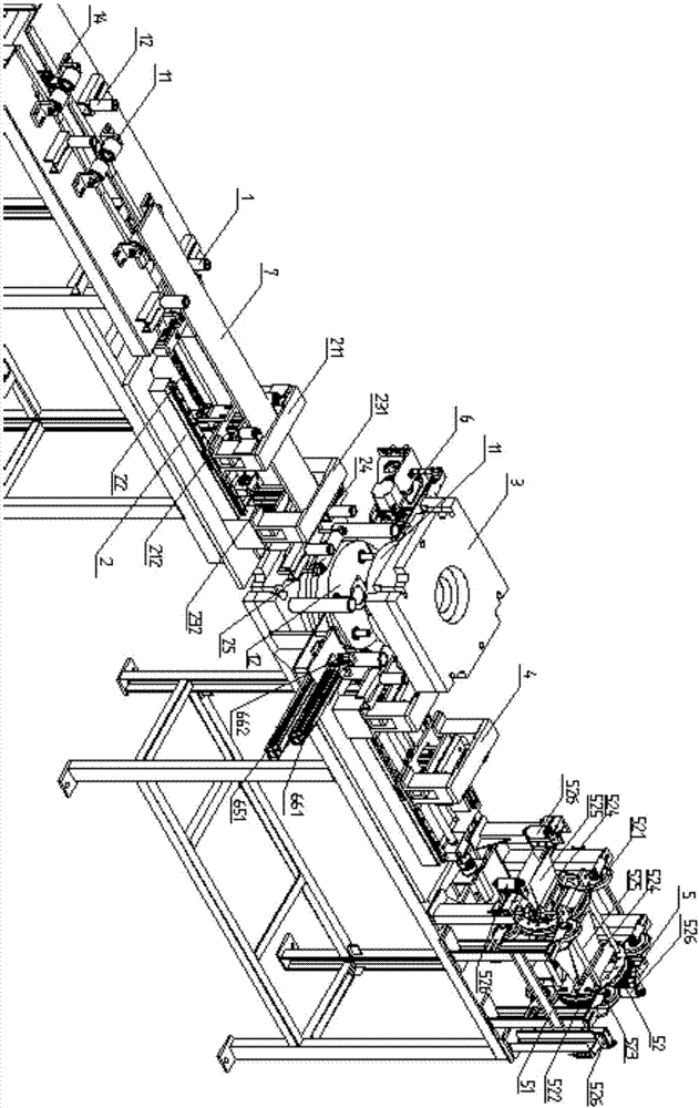 Automatic thick plate fine stamping system with two-face sample arranging and feeding functions