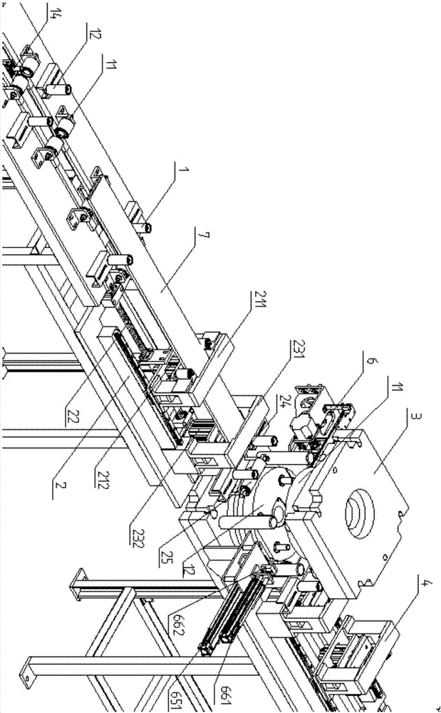 Automatic thick plate fine stamping system with two-face sample arranging and feeding functions