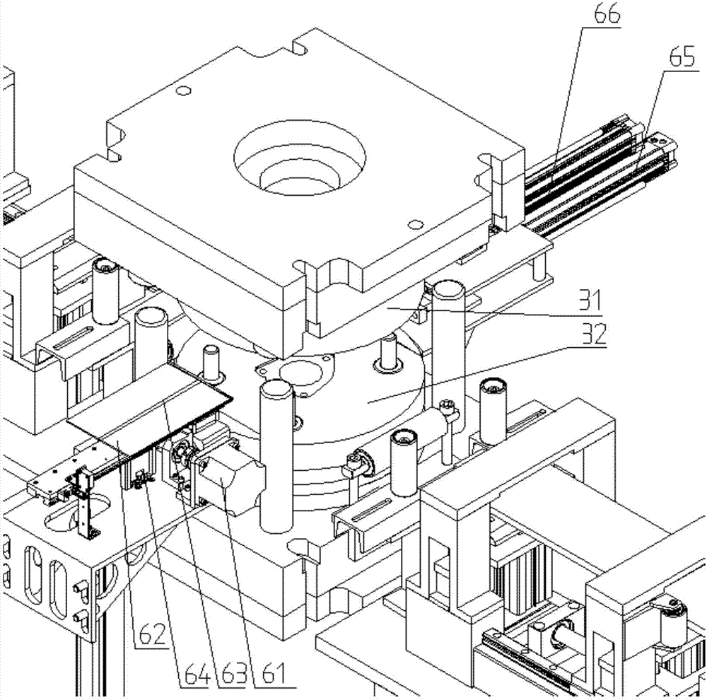 Automatic thick plate fine stamping system with two-face sample arranging and feeding functions