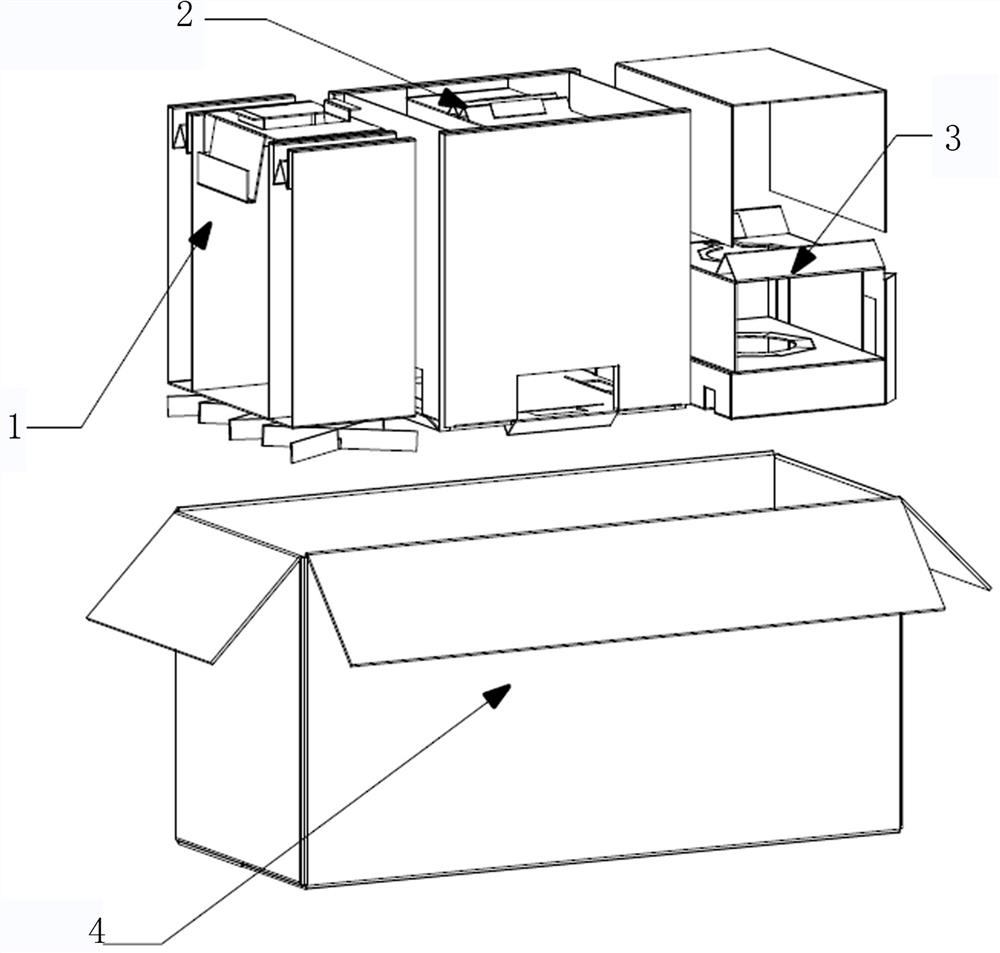 A paper structure cushioning protection device for environment-friendly packaging