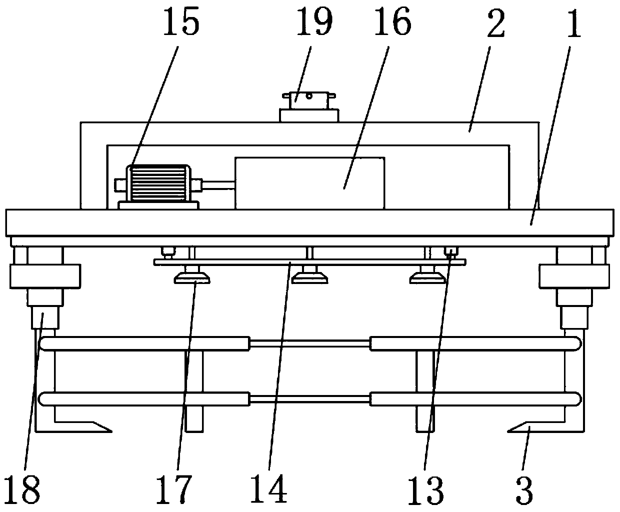 Clamping plate device for epoxy plate stacking robot