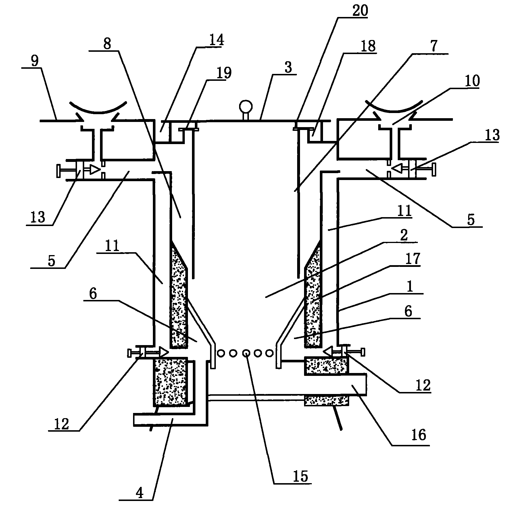 Integrated composite gasification furnace