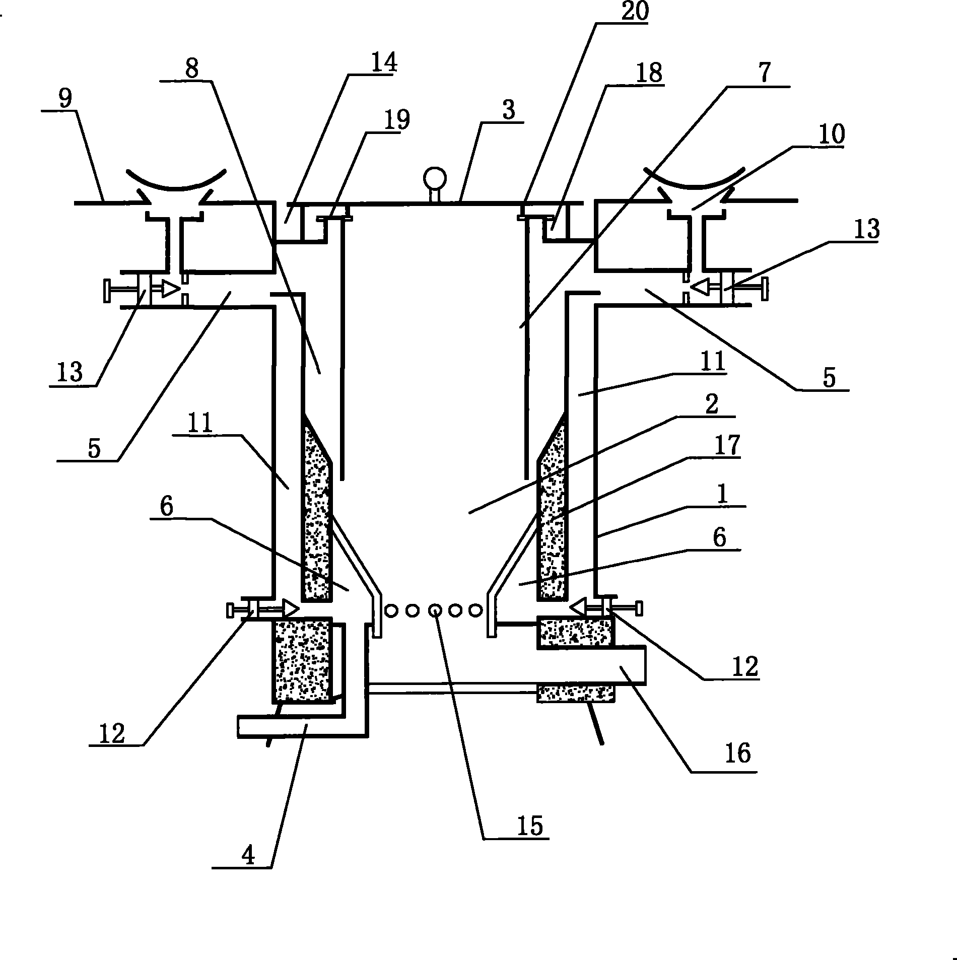 Integrated composite gasification furnace