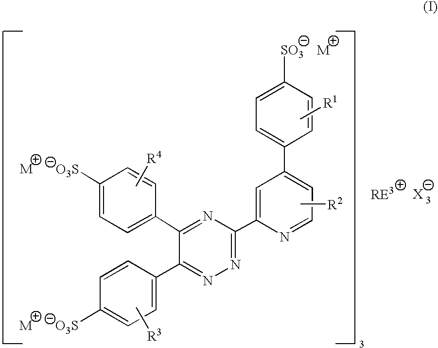 Rare earth metal complexes that excite in the long UV wavelength range