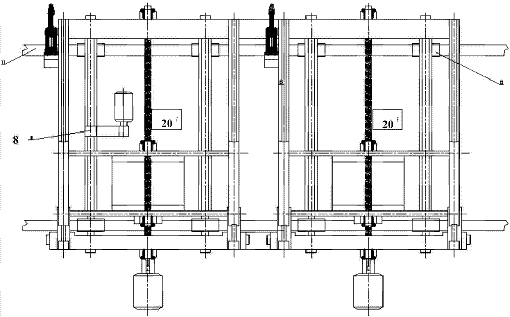 Device and method for double-forklift forging die transferring, loading and unloading