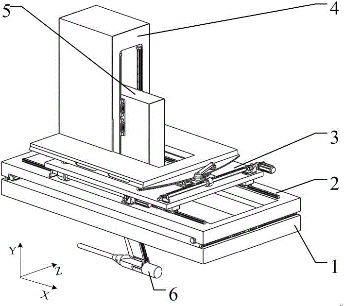 Space six-degrees-of-freedom mechanism used for hypersonic wind tunnel multi-body separation test