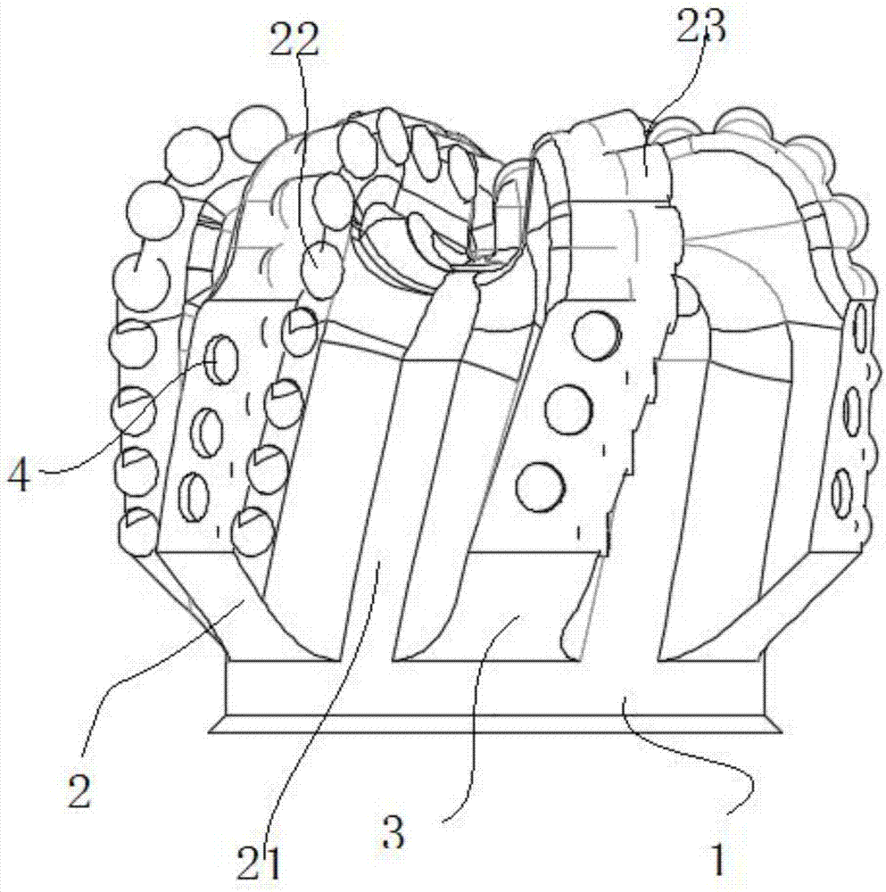 PDC drill bit for well drilling