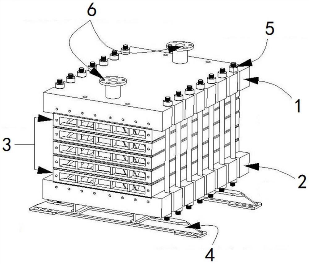 Pressure-bearing supporting type heat exchanger