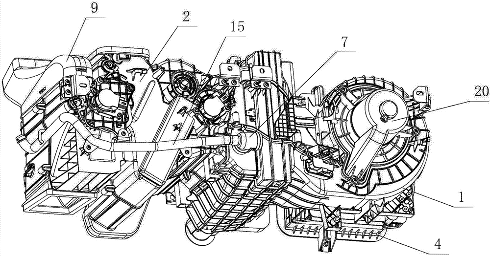 Automobile air conditioner assembly