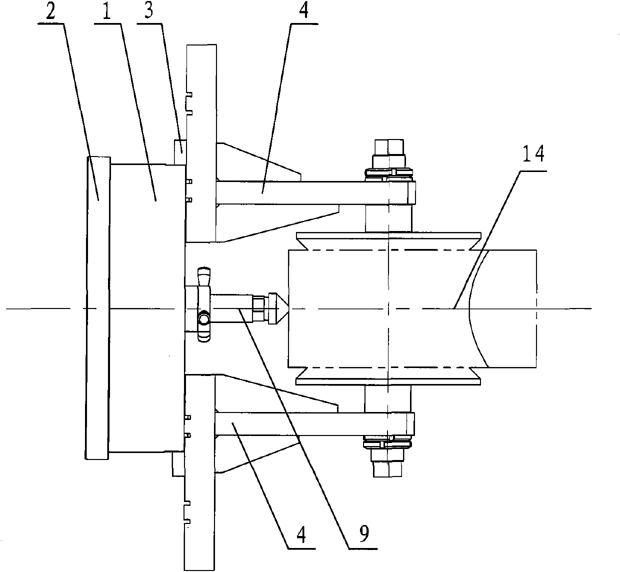 Two-jaw self-centering adjustable chuck