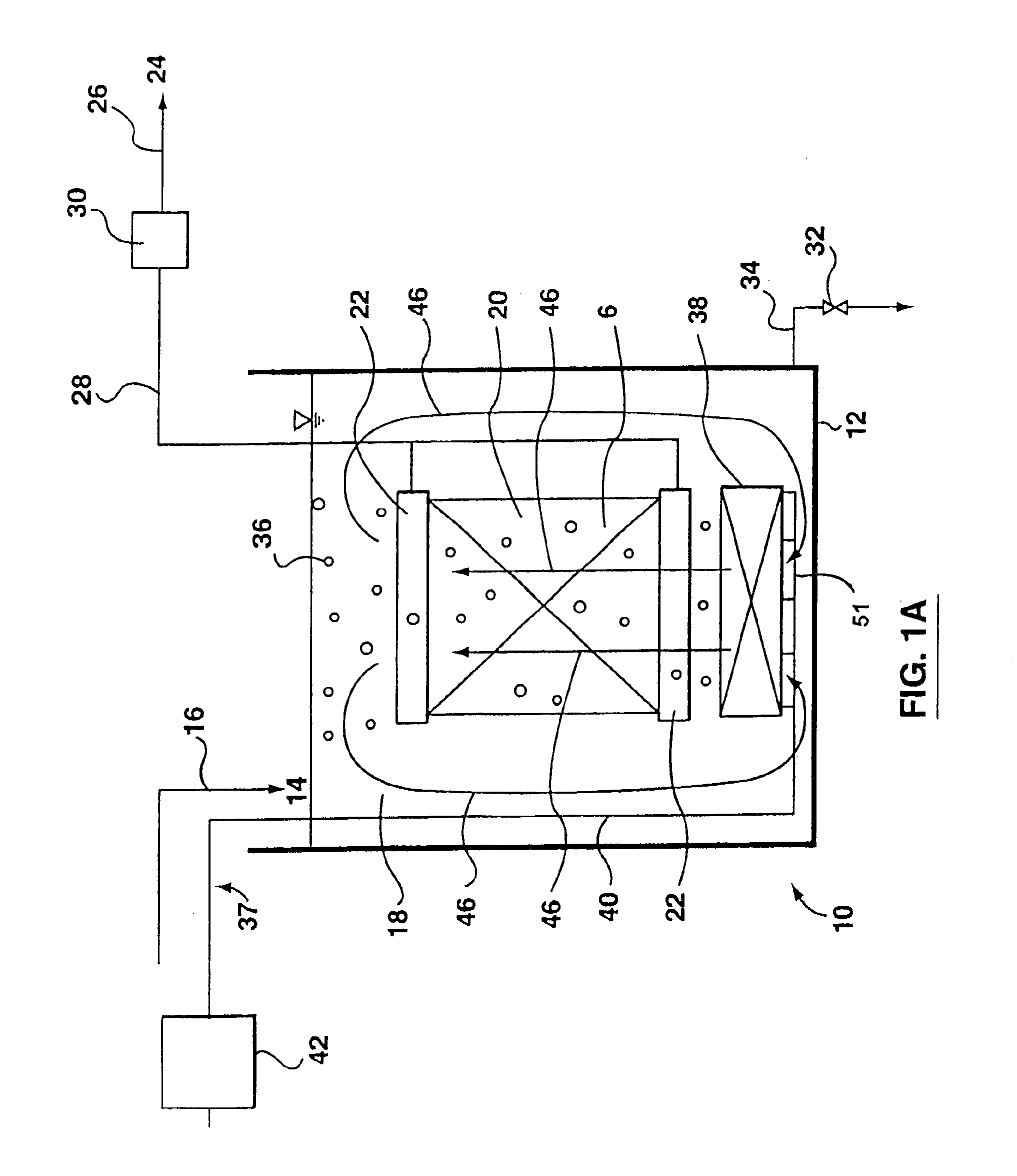 Cyclic aeration system for submerged membrane modules