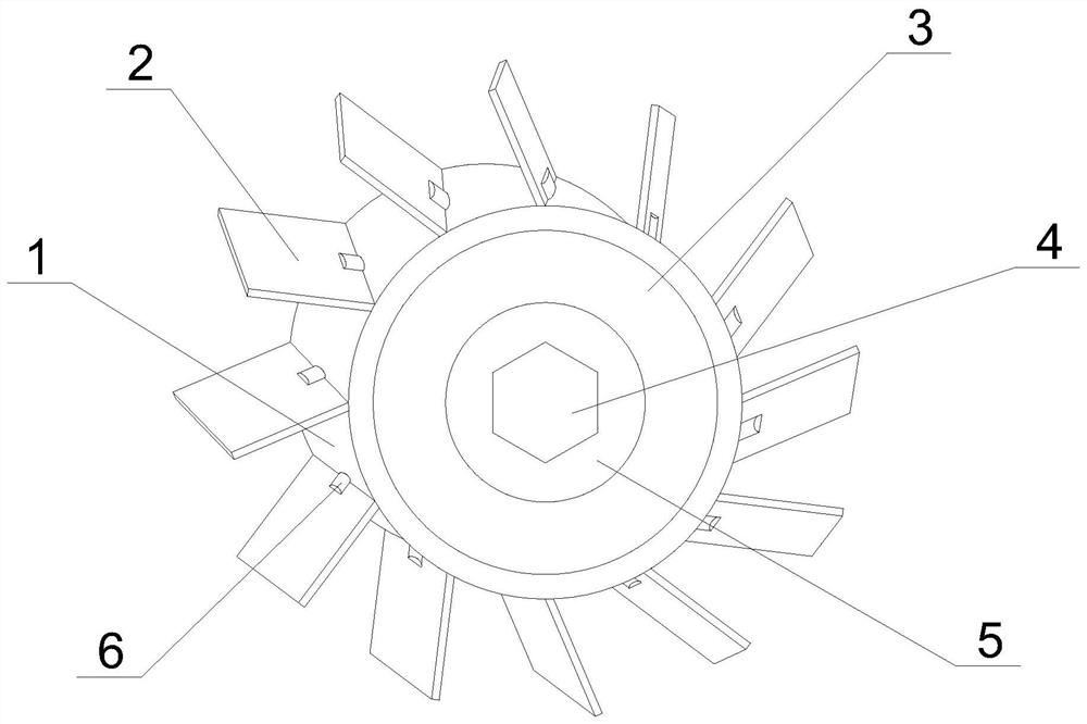 Efficient axial flow fan impeller