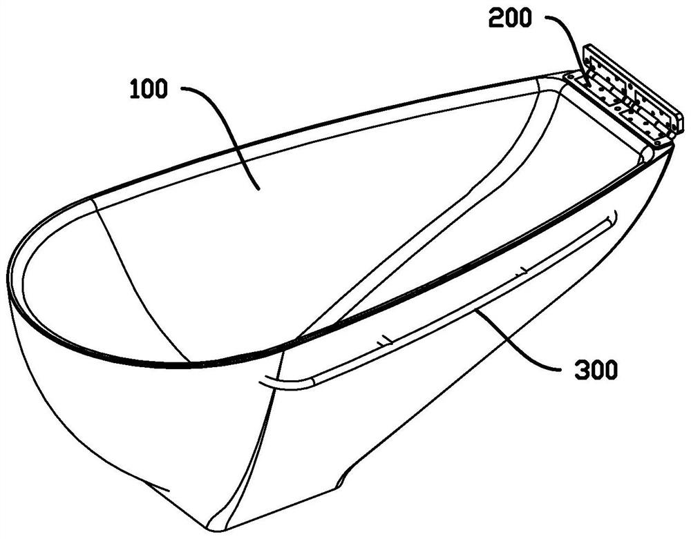 Folding bathtub and shower room with same