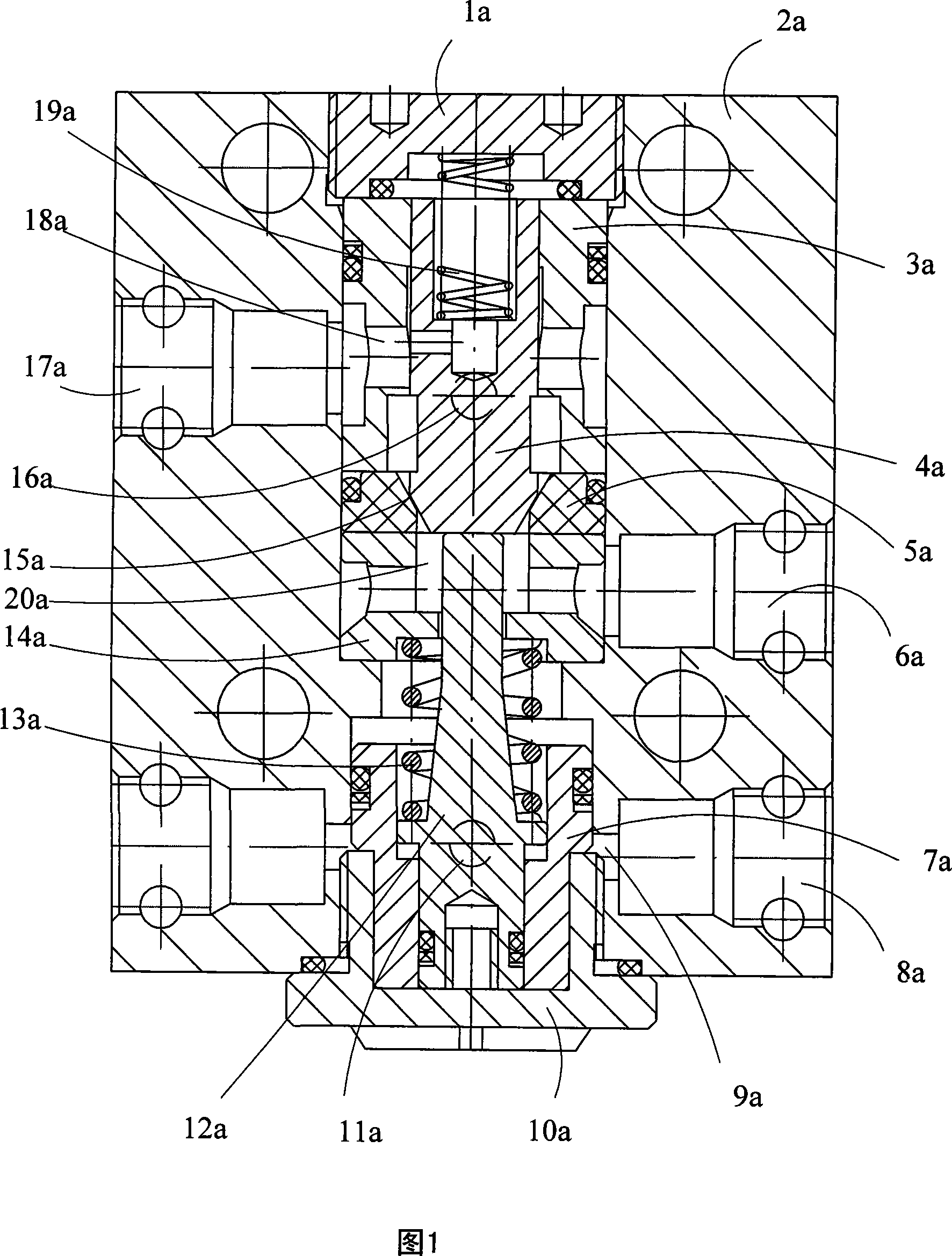 Liquid control one-way valve for suspension moving root bar hydraulic chock