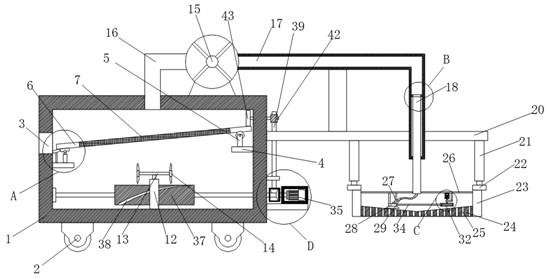 Drainage system for overmining area of coal mine