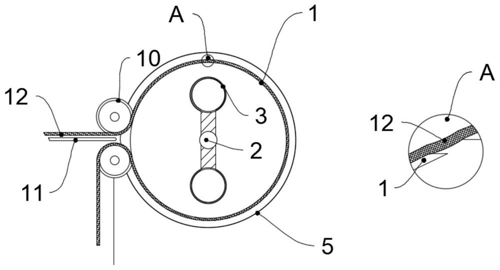 A vortex cyclone type textile fabric dust removal and anti-wrinkle device