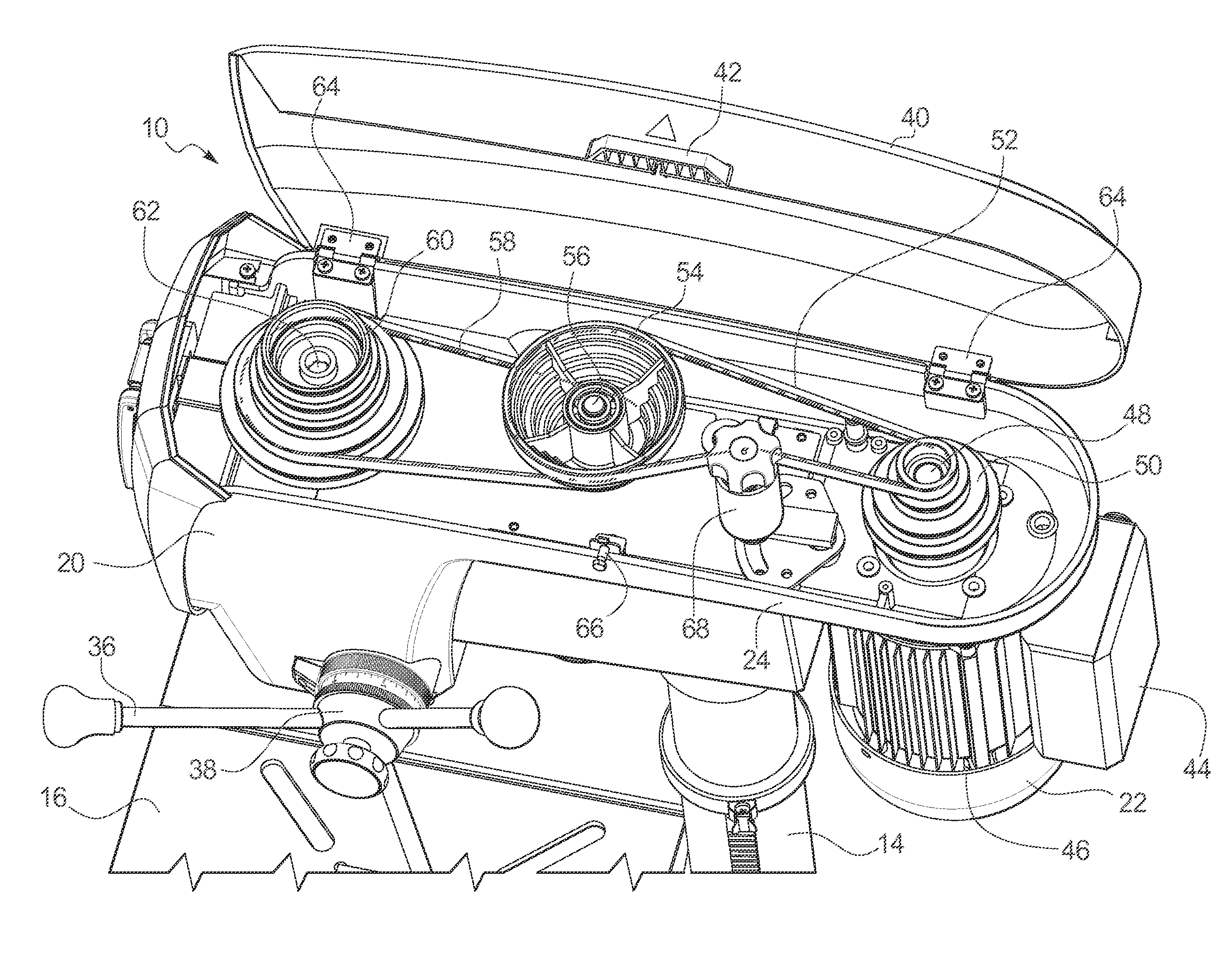 Belt tensioner for drill press