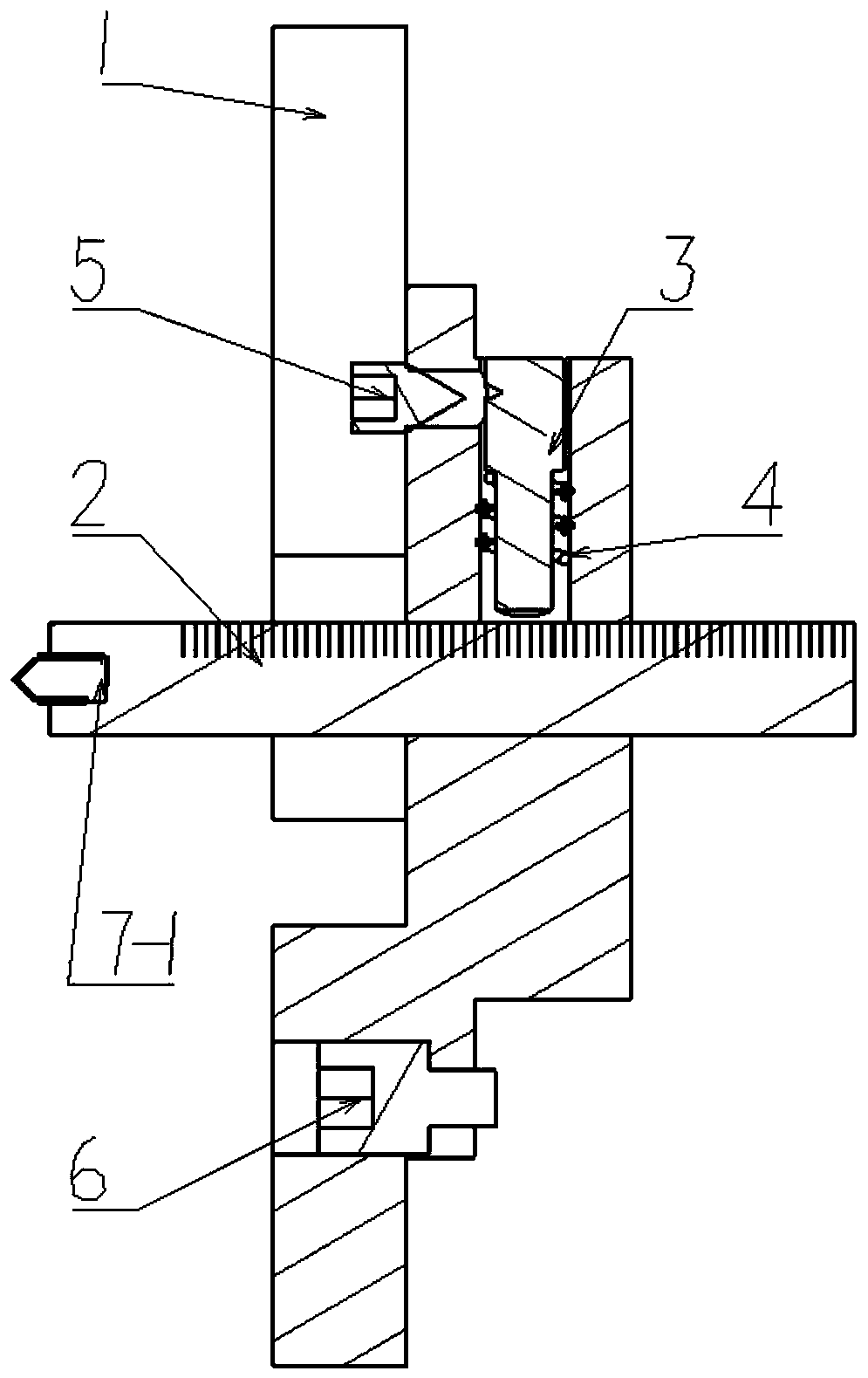 Adjustable axial positioning device of lathe