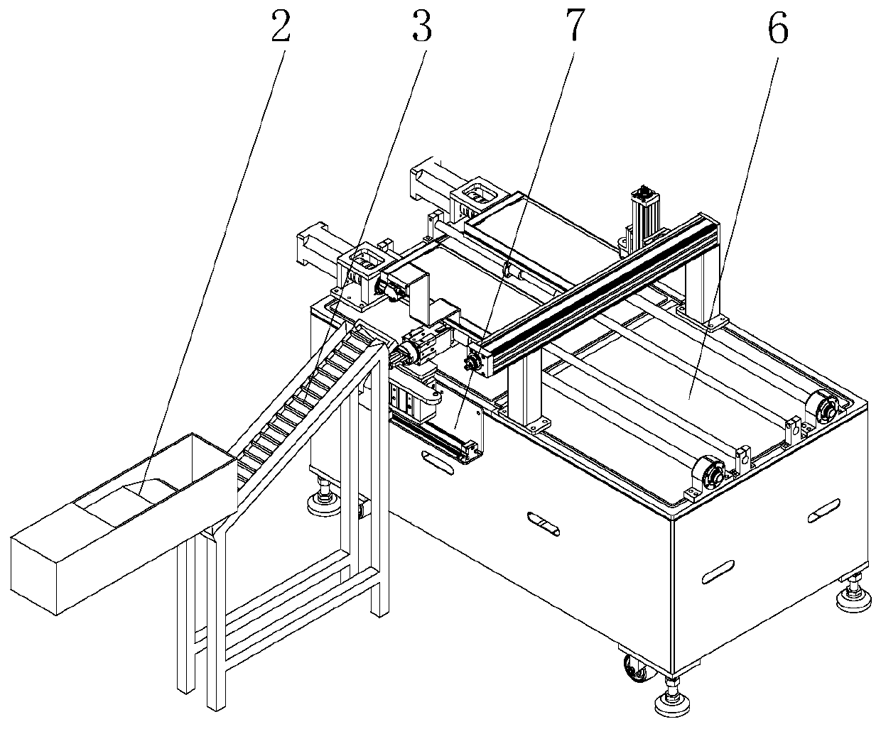 Automatic material stacking machine