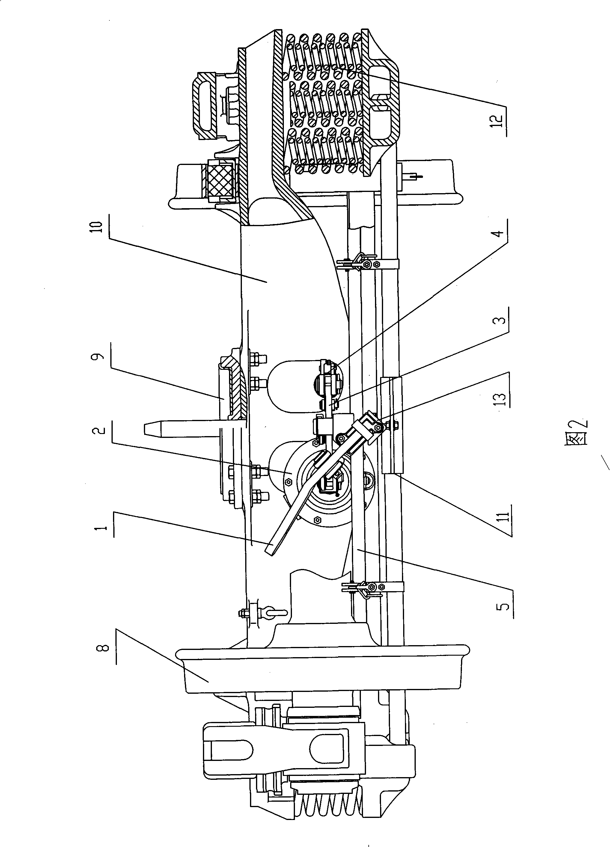 Bogie of unit braking device