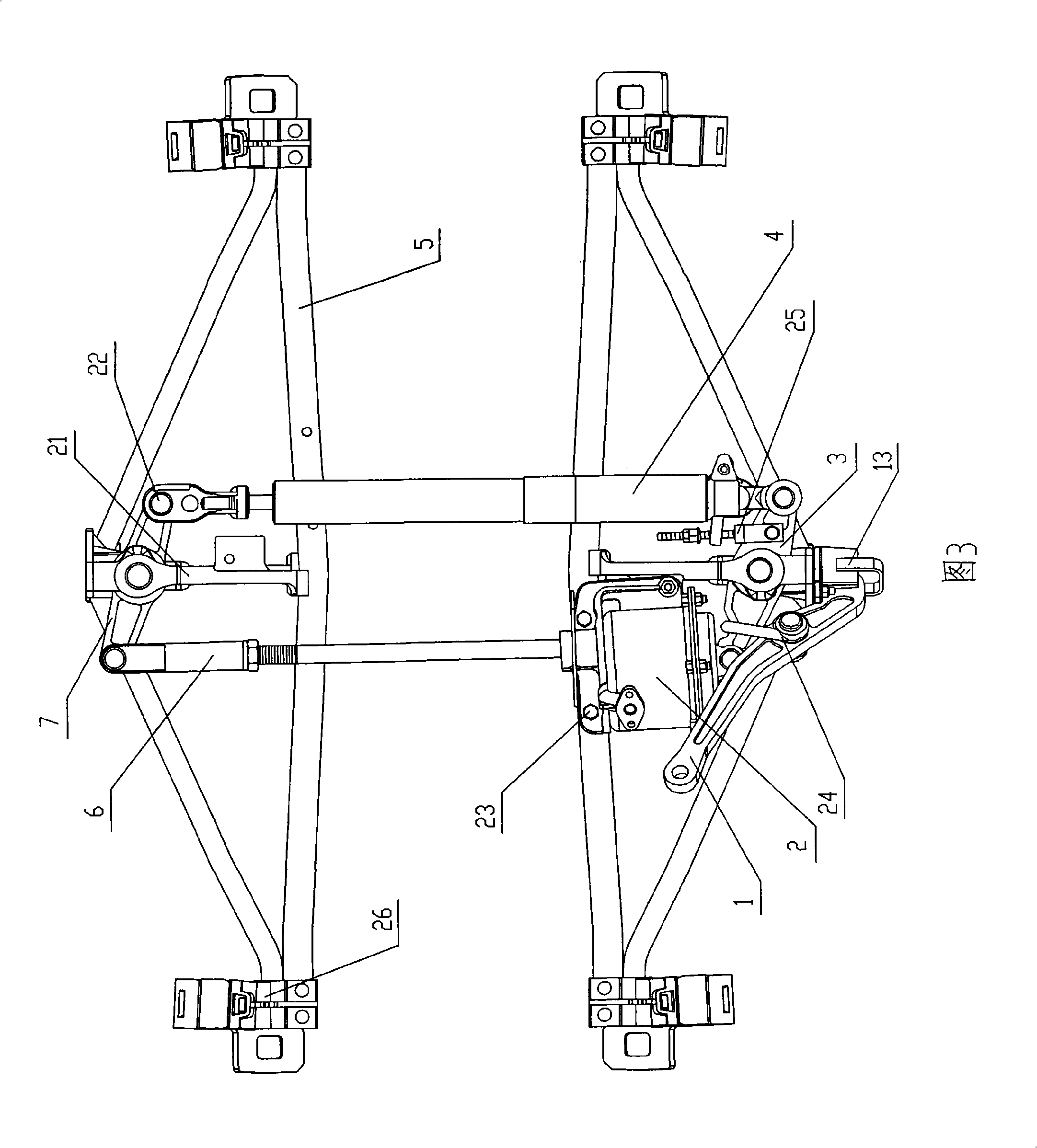 Bogie of unit braking device