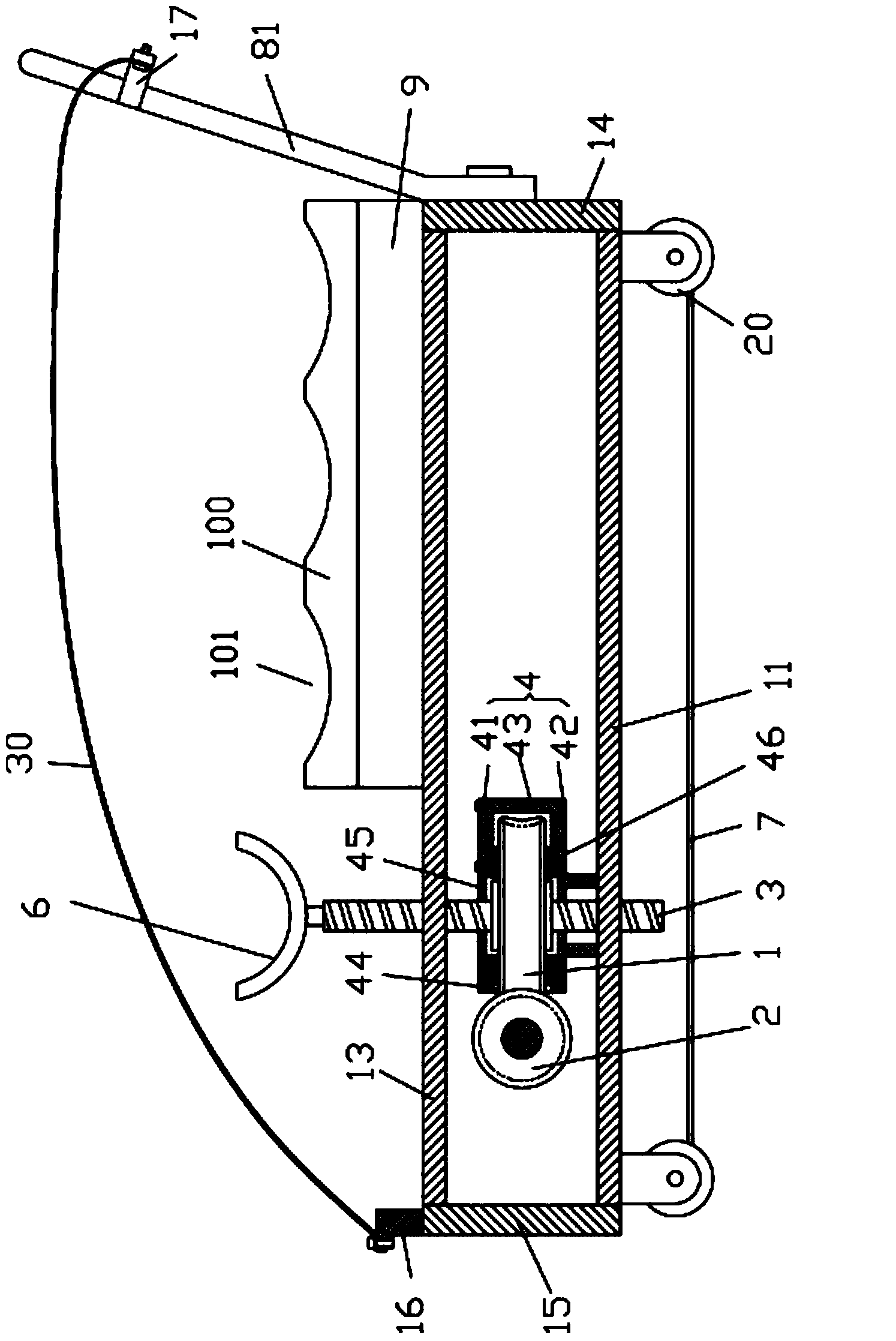 Cloth coiling block transfer trolley