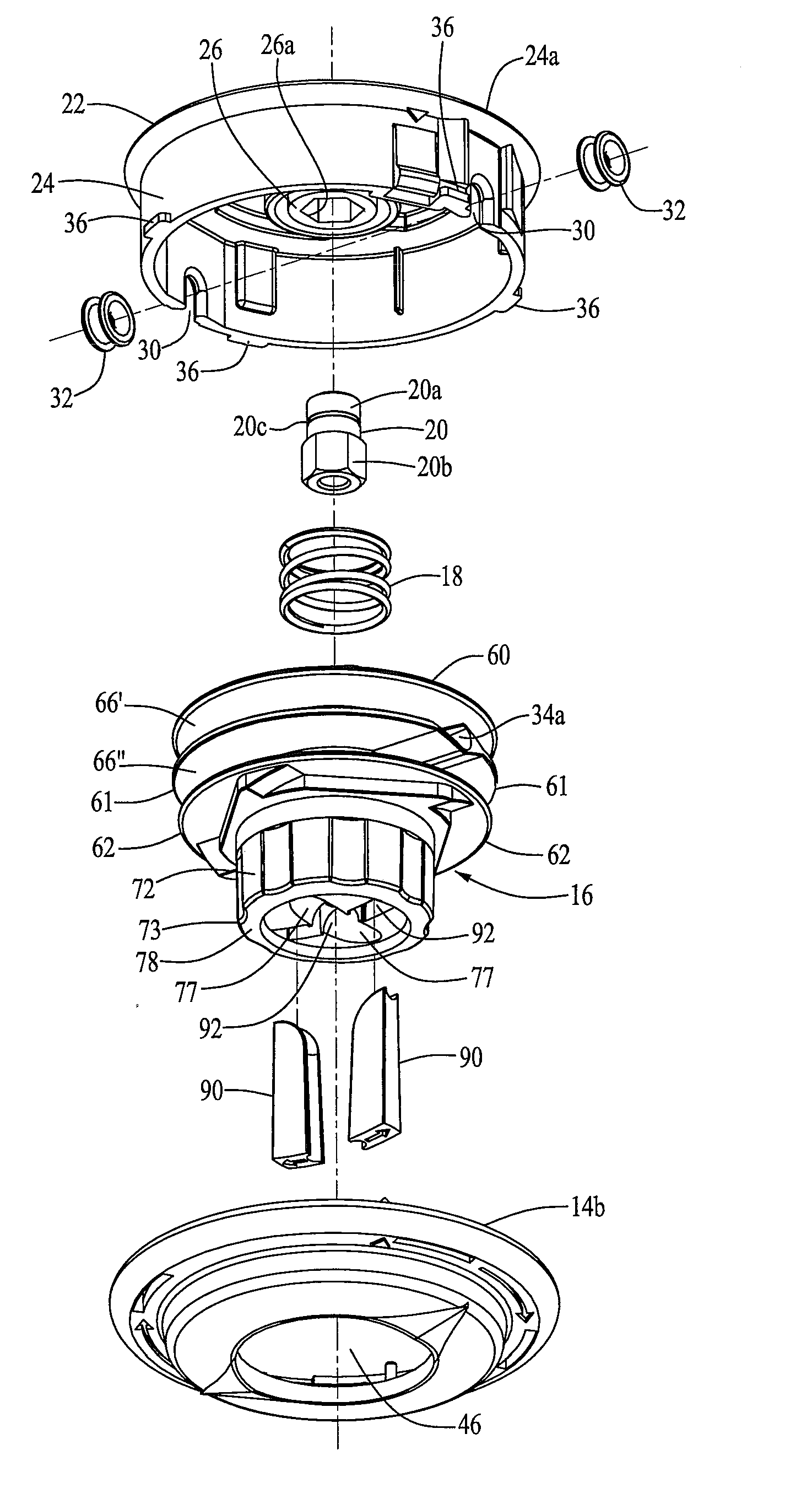 Trimmer Head For Use In Flexible Line Rotary Trimmers Having Improved Line Loading Mechanism