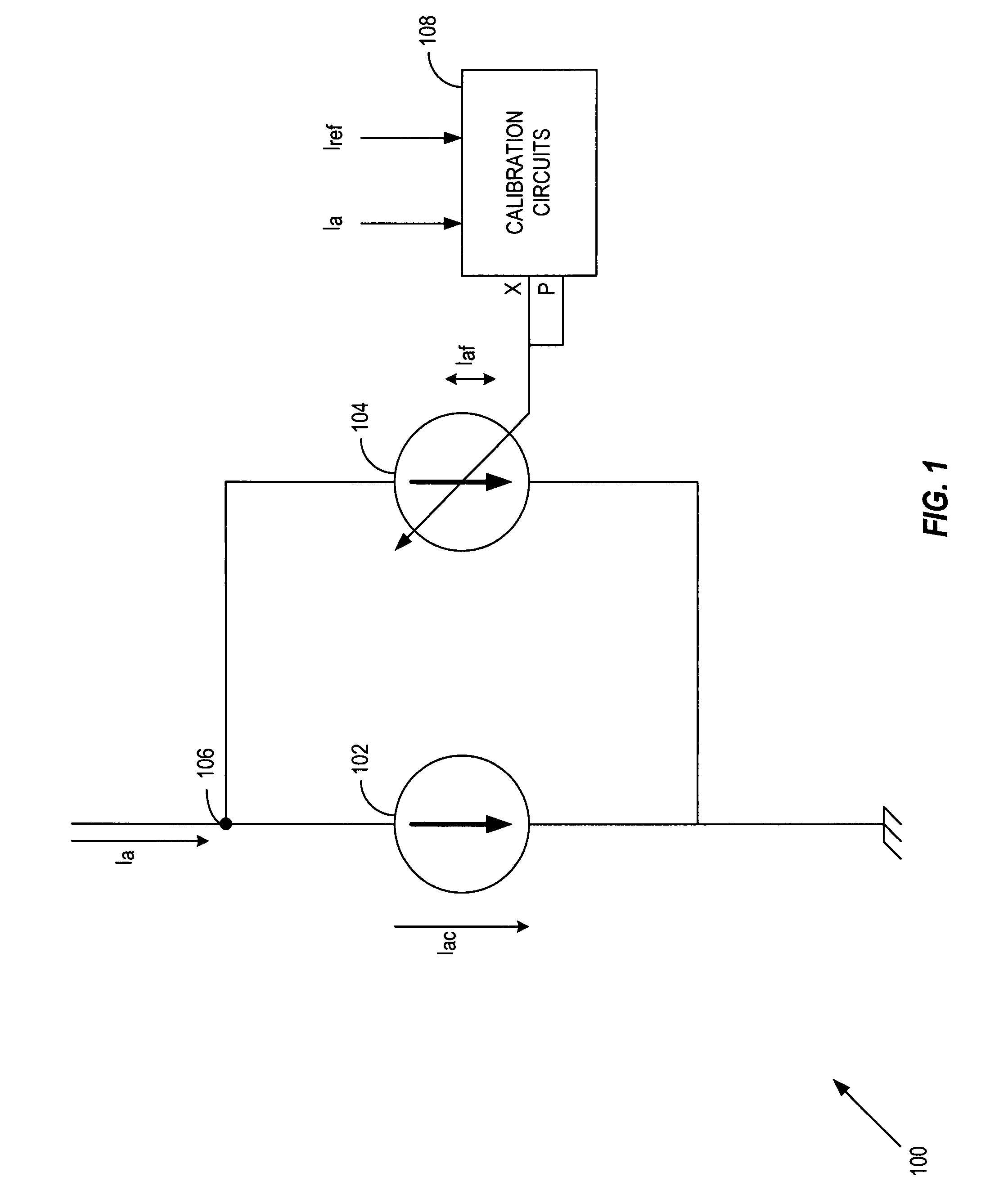 Method and apparatus for calibrating a scaled current electronic circuit