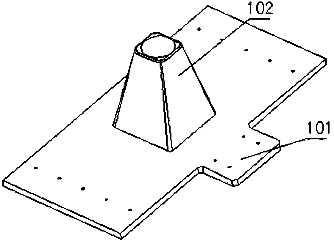 Auxiliary device for iron pan cold forging