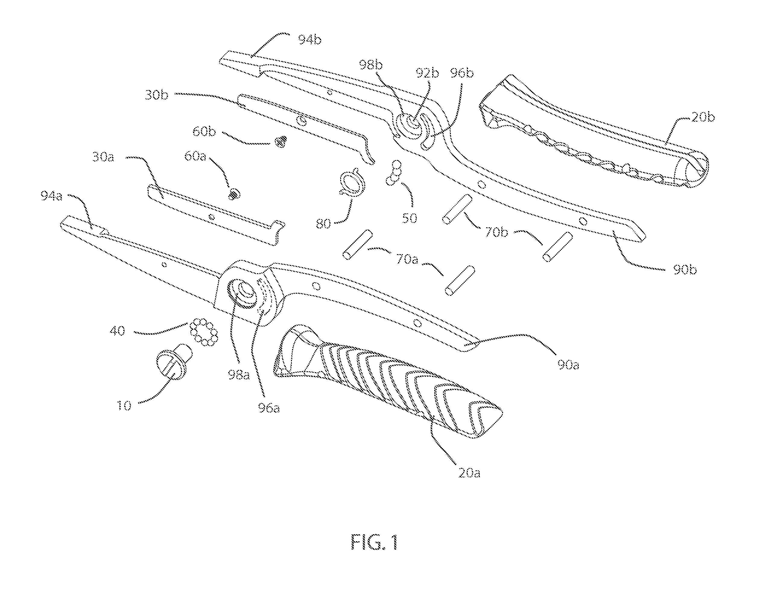 Scissors with replacement blades and ball bearings