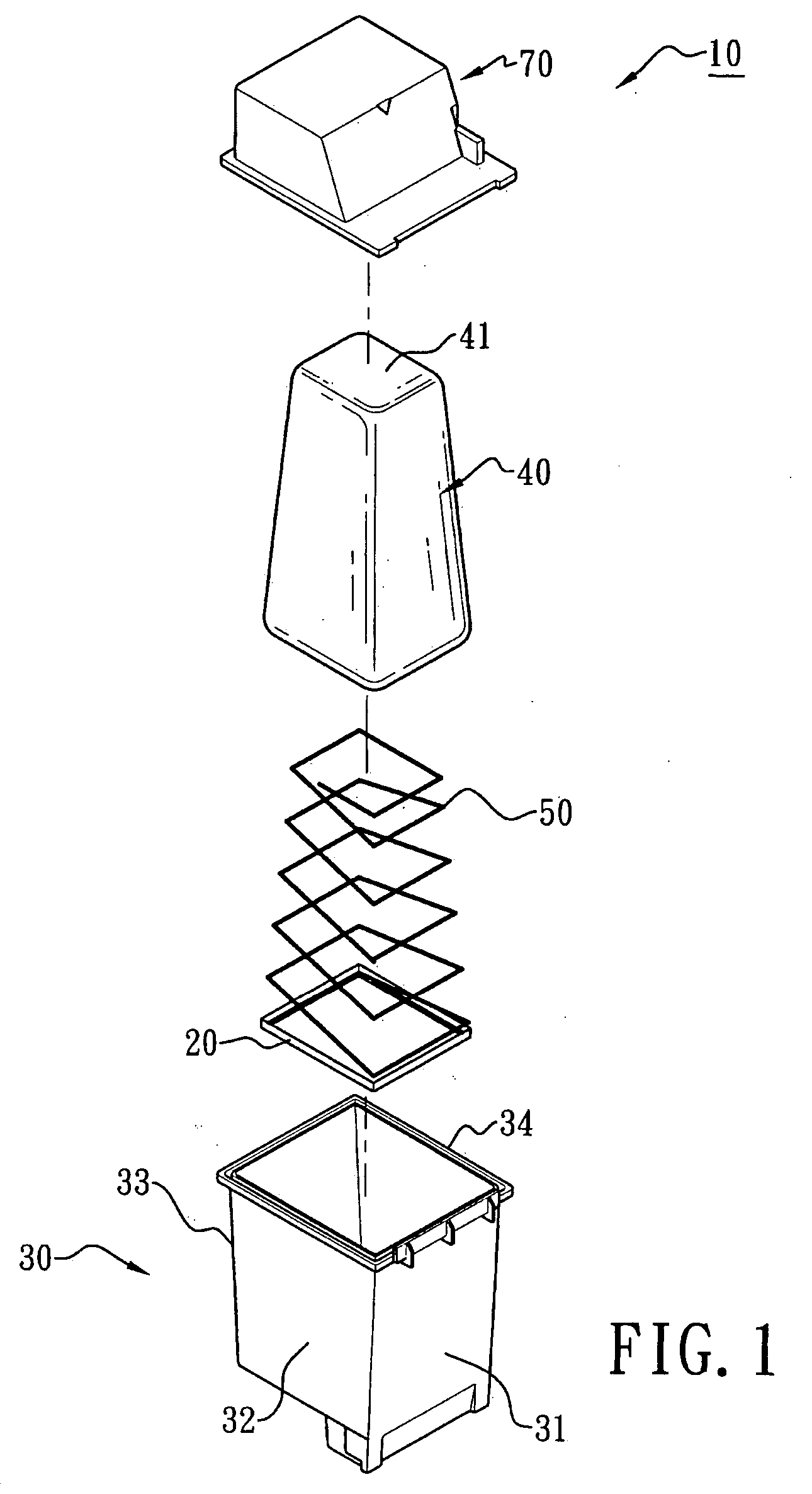 Ink-jet printing apparatus with configuration of spring and flexible pocket