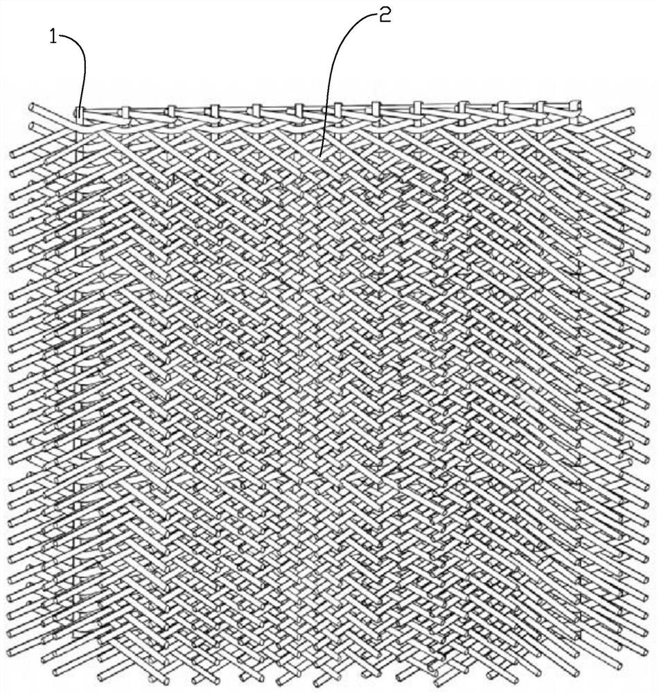 Building materials for wall woven decoration suitable for standardized production and manufacturing method thereof