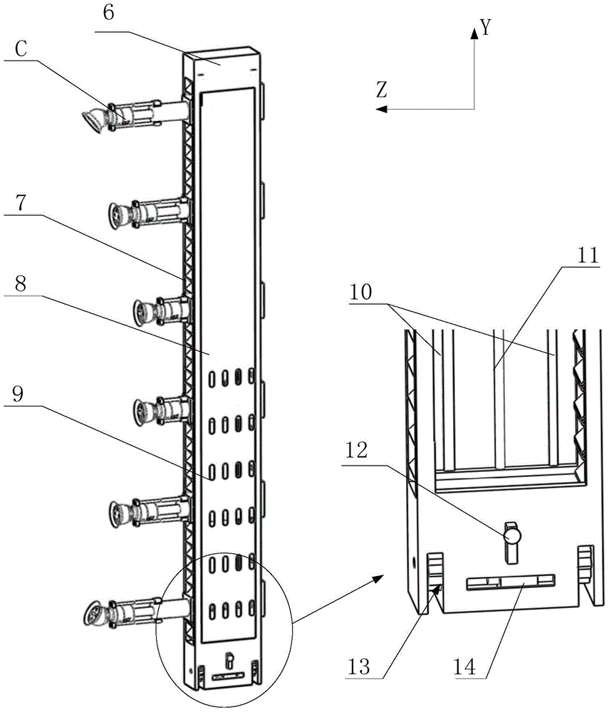 Aircraft skin adaptive adsorption clamping device