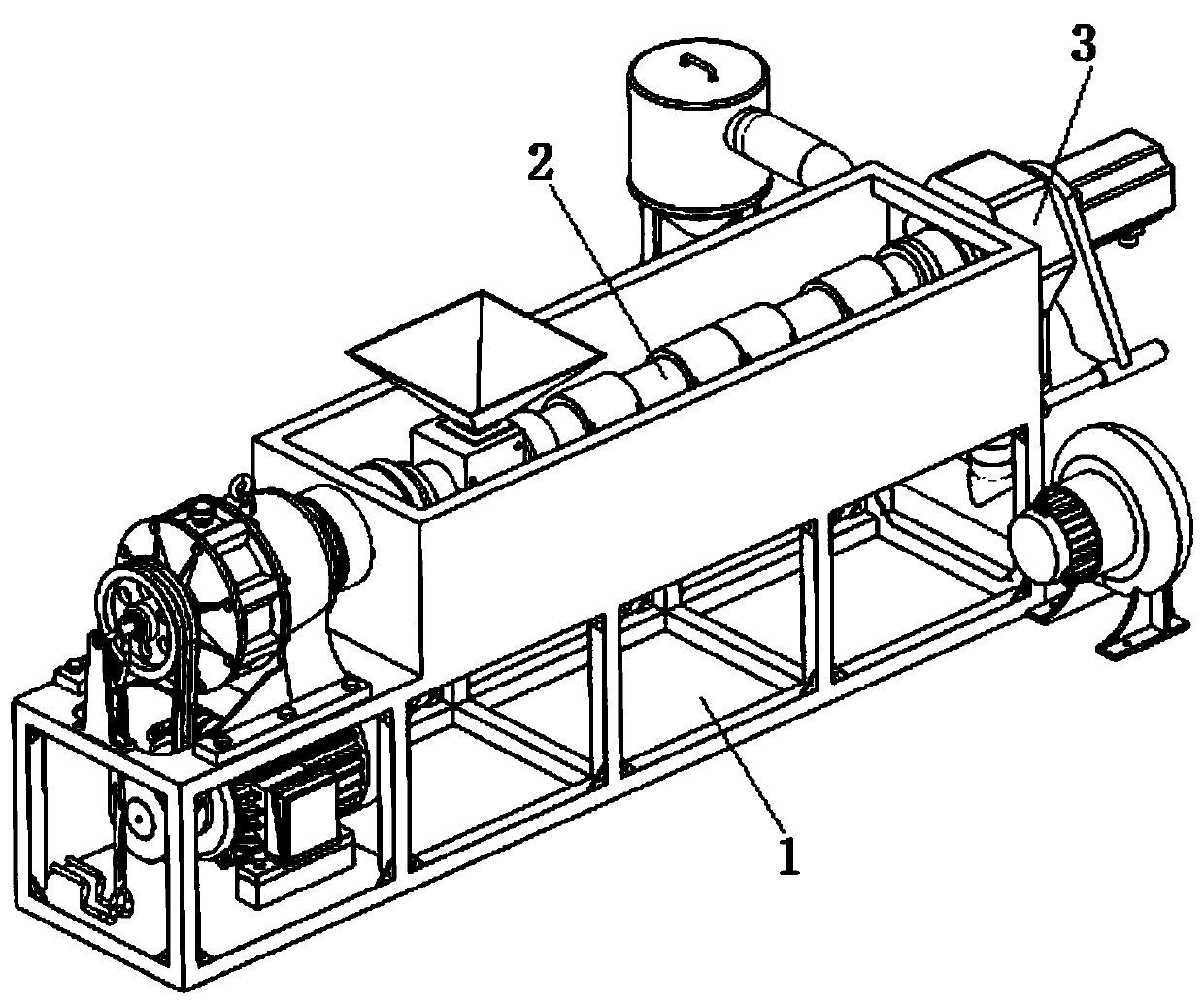 Extrusion granulation equipment for plastic recycling and processing and operation method thereof