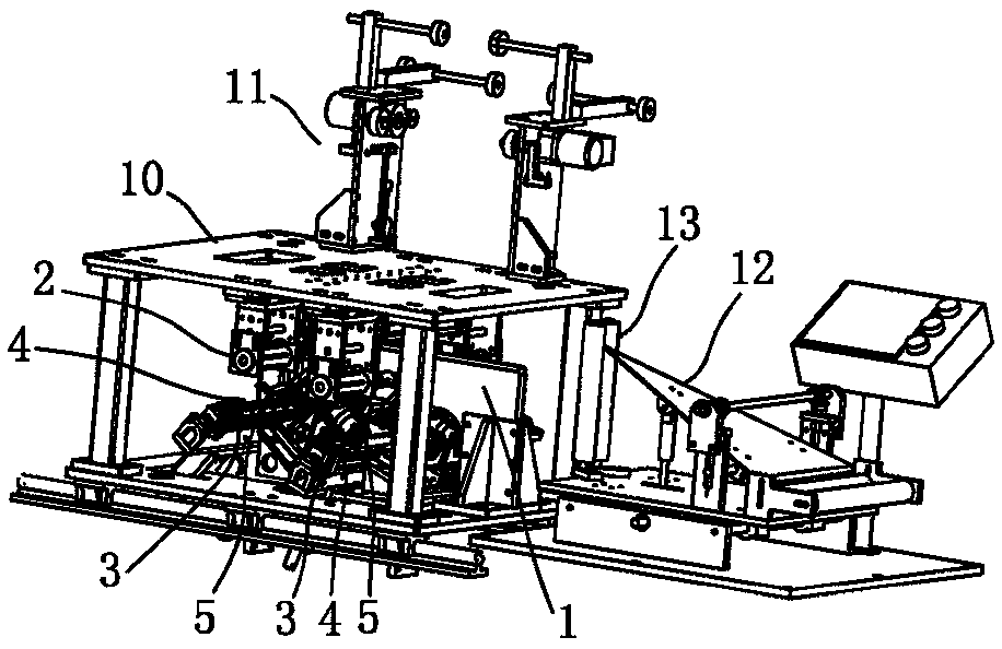 Automatic machine for head-hanging foldable mask